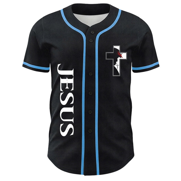 Camiseta de béisbol con gráfico de la Virgen María, Jesús crucifijo y cruz - image 17