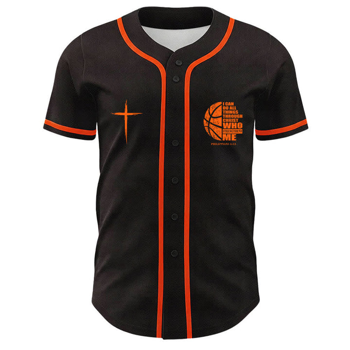 Christianartworkshop Camiseta de béisbol unisex "Baloncesto Puedo Hacer Todas las Cosas A Través de Cristo" - image 17