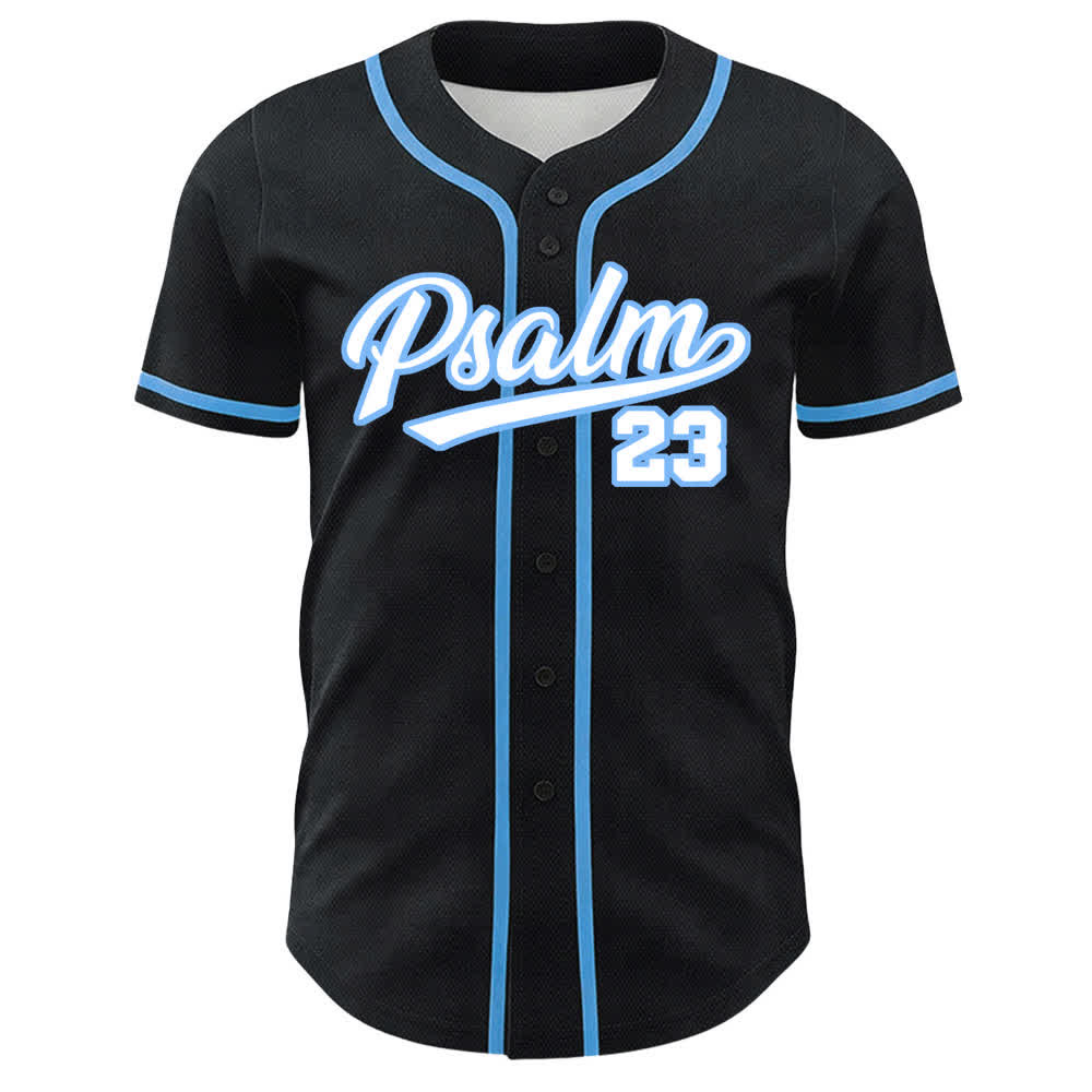 Camiseta de béisbol unisex de Christianartworkshop con el Salmo 23: El Señor es mi pastor. - image 5