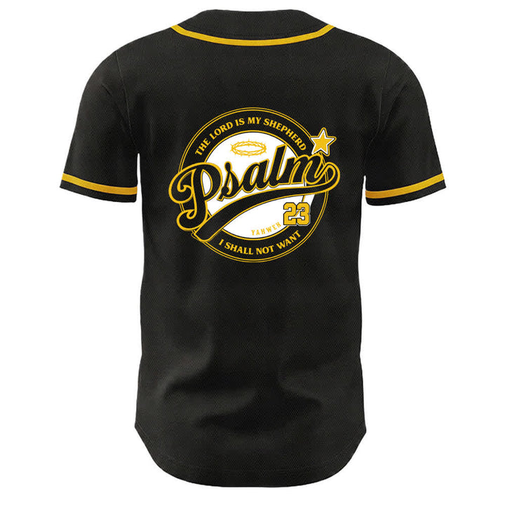 Camiseta de béisbol unisex de Christianartworkshop con el Salmo 23: El Señor es mi pastor. - image 7