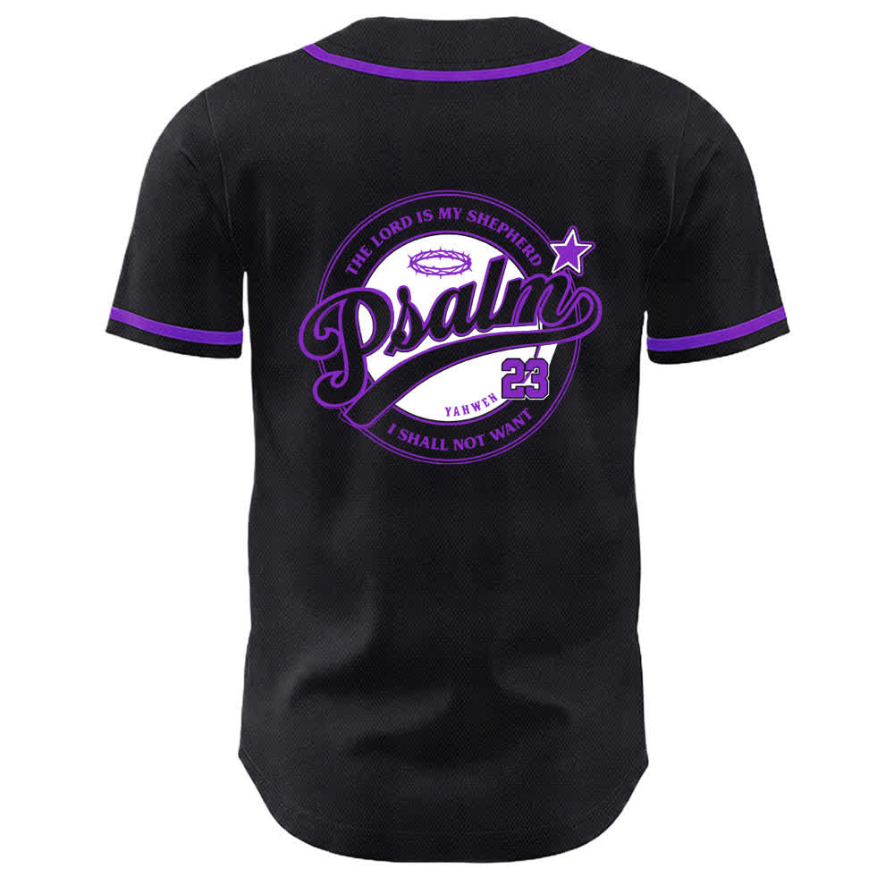 Camiseta de béisbol unisex de Christianartworkshop con el Salmo 23: El Señor es mi pastor. - image 22