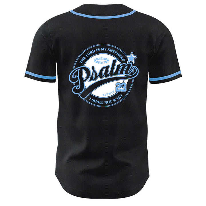 Camiseta de béisbol unisex de Christianartworkshop con el Salmo 23: El Señor es mi pastor. - image 4