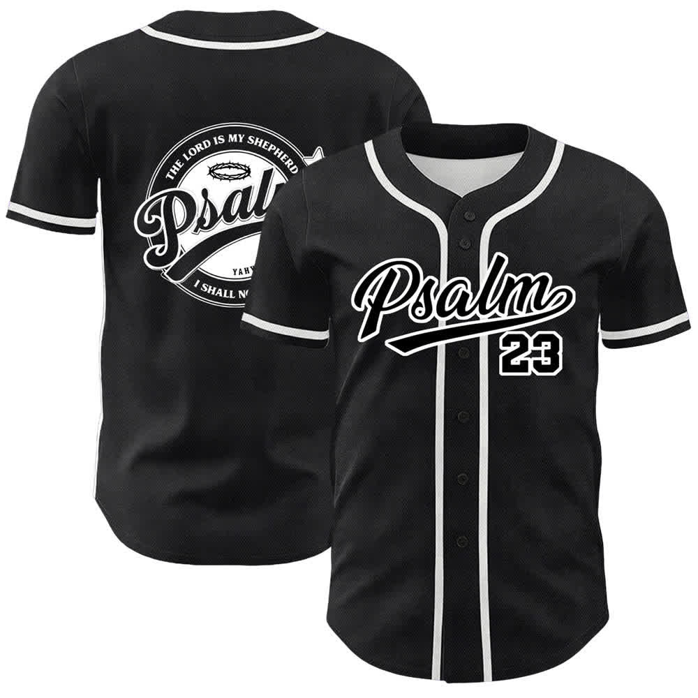 Camiseta de béisbol unisex de Christianartworkshop con el Salmo 23: El Señor es mi pastor. - Blanco - 5XL - image 9