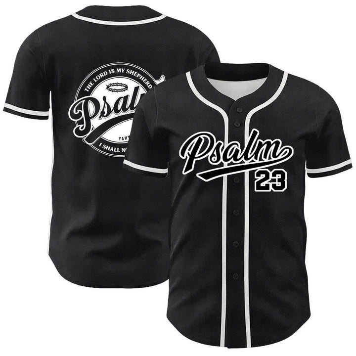 Camiseta de béisbol unisex de Christianartworkshop con el Salmo 23: El Señor es mi pastor. - Blanco - 5XL - image 9