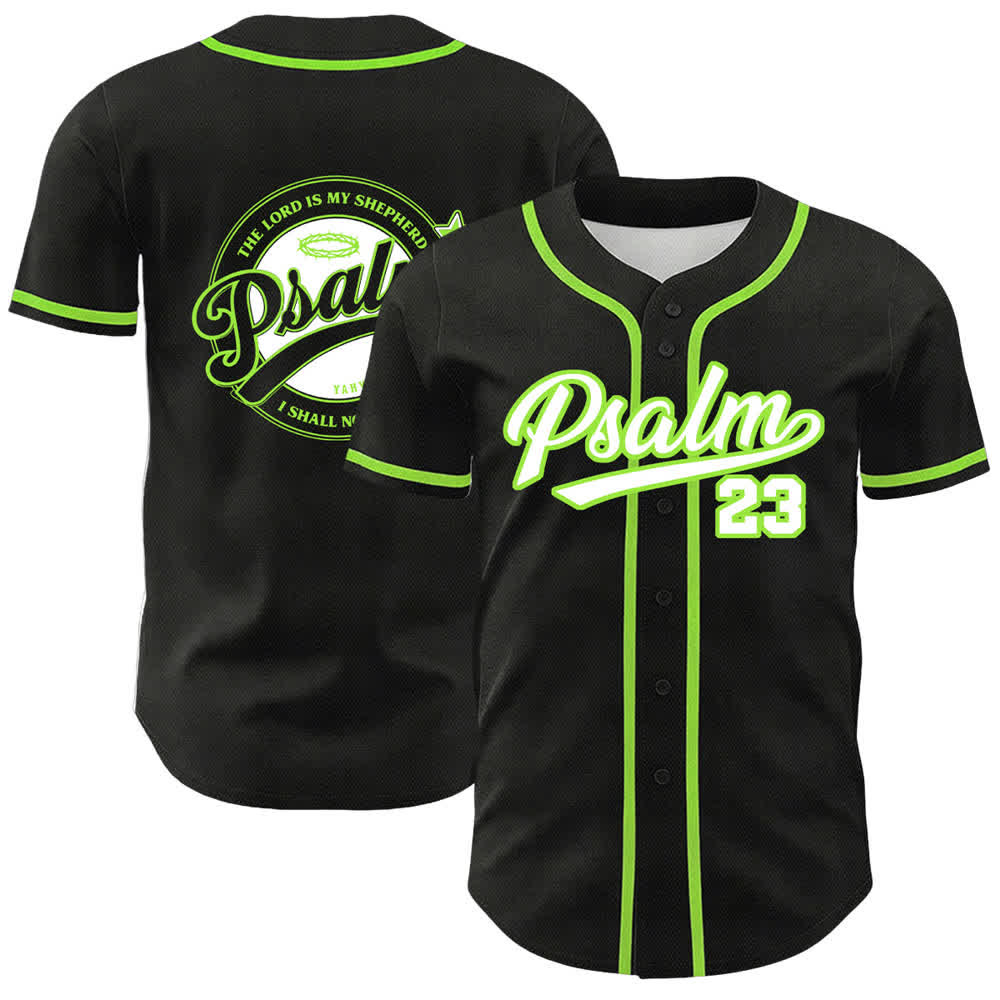 Camiseta de béisbol unisex de Christianartworkshop con el Salmo 23: El Señor es mi pastor. - Verde claro - 5XL - image 18