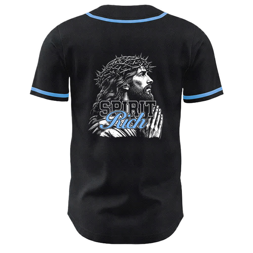 Christianartworkshop Camiseta de béisbol unisex con retrato de la corona de espinas y el espíritu de Jesús. - image 1