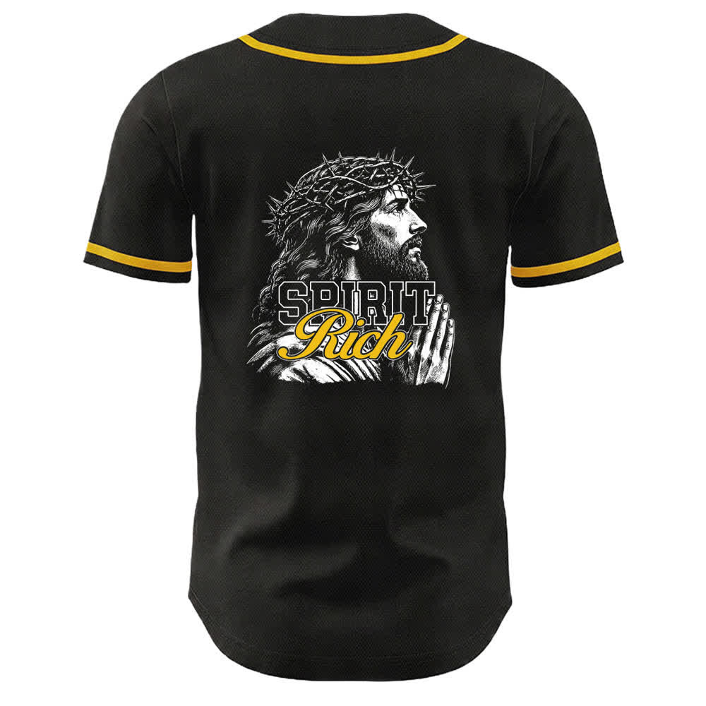 Christianartworkshop Camiseta de béisbol unisex con retrato de la corona de espinas y el espíritu de Jesús. - image 4