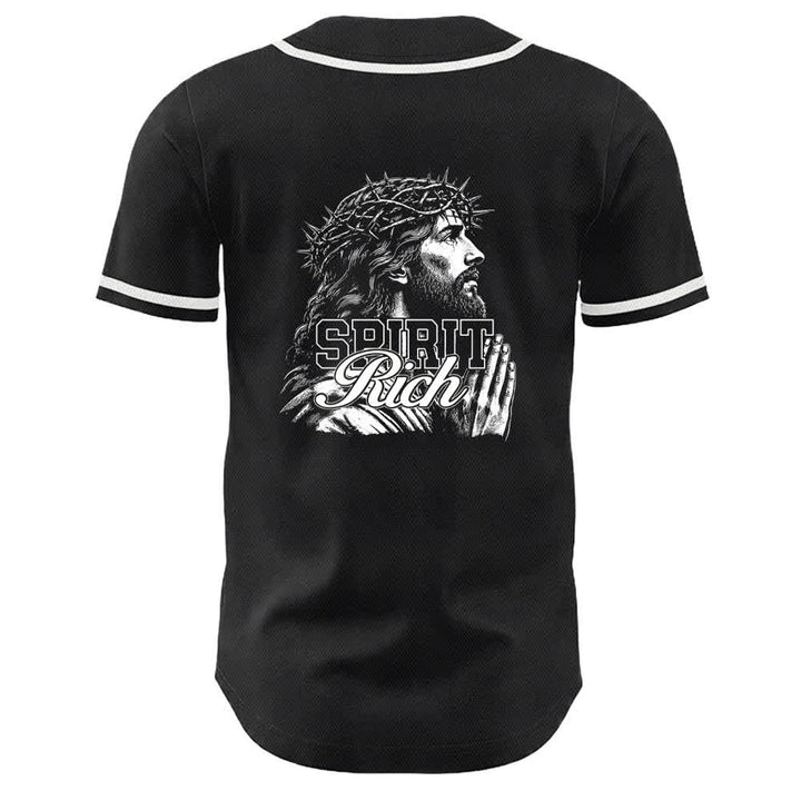 Christianartworkshop Camiseta de béisbol unisex con retrato de la corona de espinas y el espíritu de Jesús. - image 7