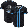 Christianartworkshop Camiseta de béisbol unisex con retrato de la corona de espinas y el espíritu de Jesús. - Azul - 5XL - image 0