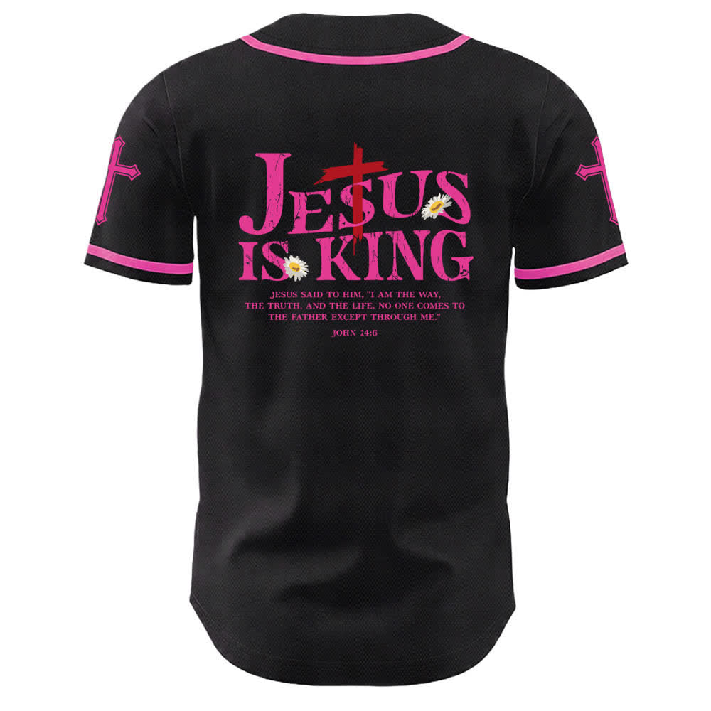 Camiseta de béisbol unisex con la imagen de Jesús como rey (Juan 14:6, 3 clavos, 1 cruz) de Christianartworkshop. - image 22