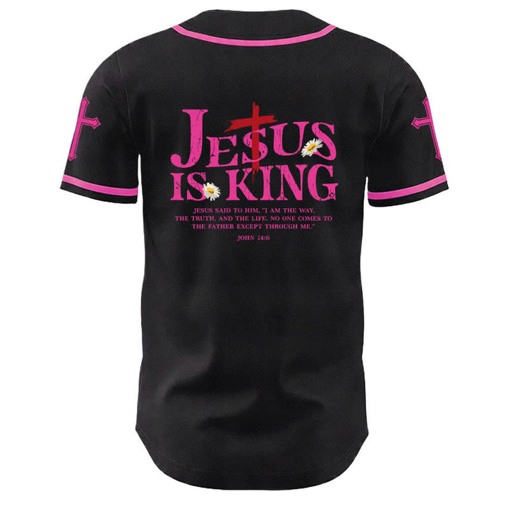 Camiseta de béisbol unisex con la imagen de Jesús como rey (Juan 14:6, 3 clavos, 1 cruz) de Christianartworkshop. - image 22