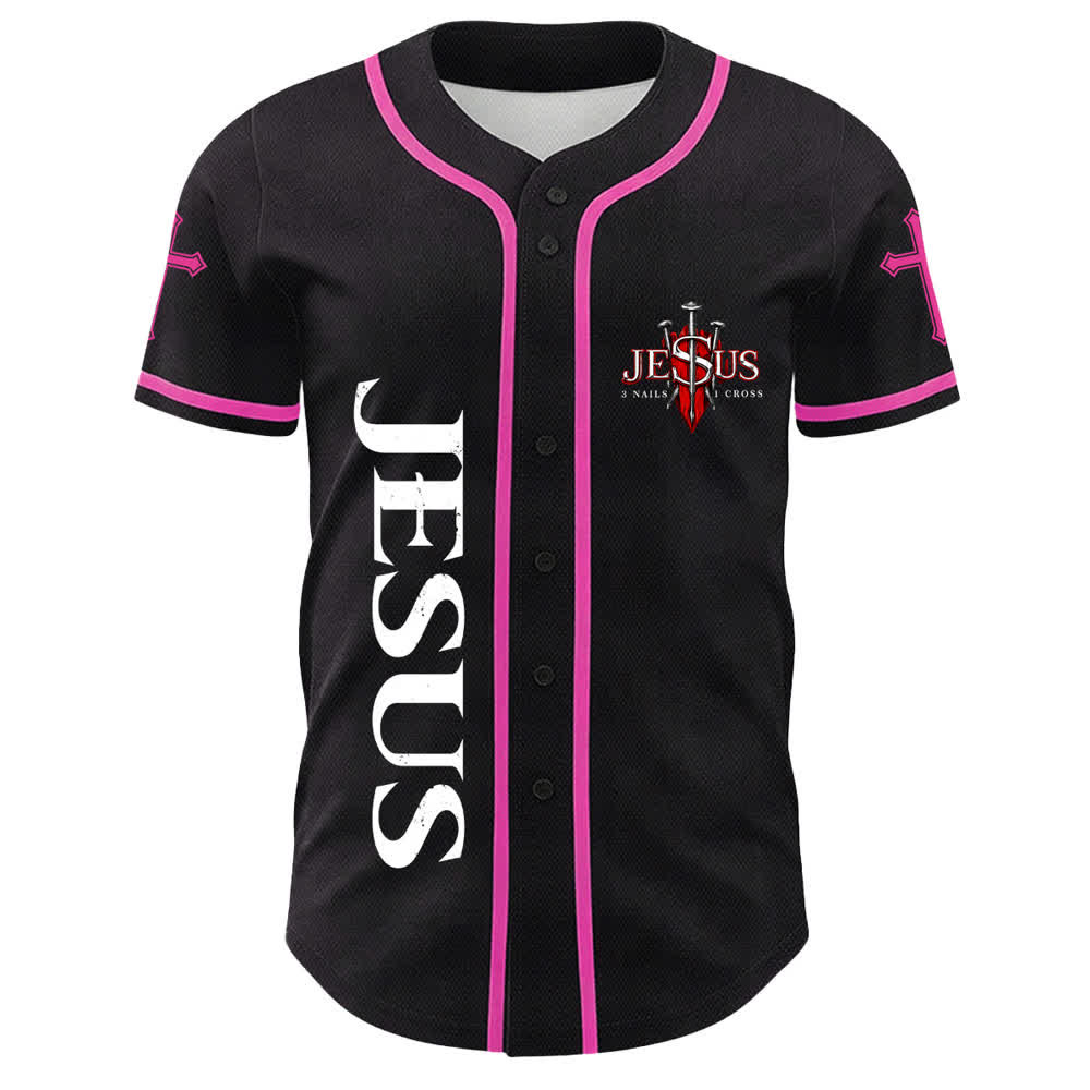 Camiseta de béisbol unisex con la imagen de Jesús como rey (Juan 14:6, 3 clavos, 1 cruz) de Christianartworkshop. - image 23