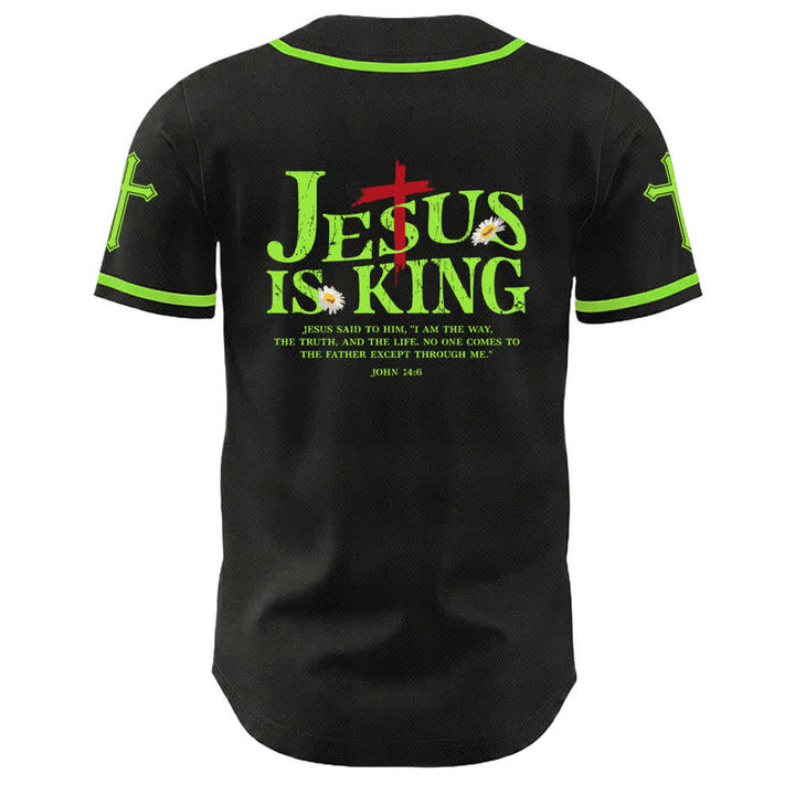 Camiseta de béisbol unisex con la imagen de Jesús como rey (Juan 14:6, 3 clavos, 1 cruz) de Christianartworkshop. - image 16
