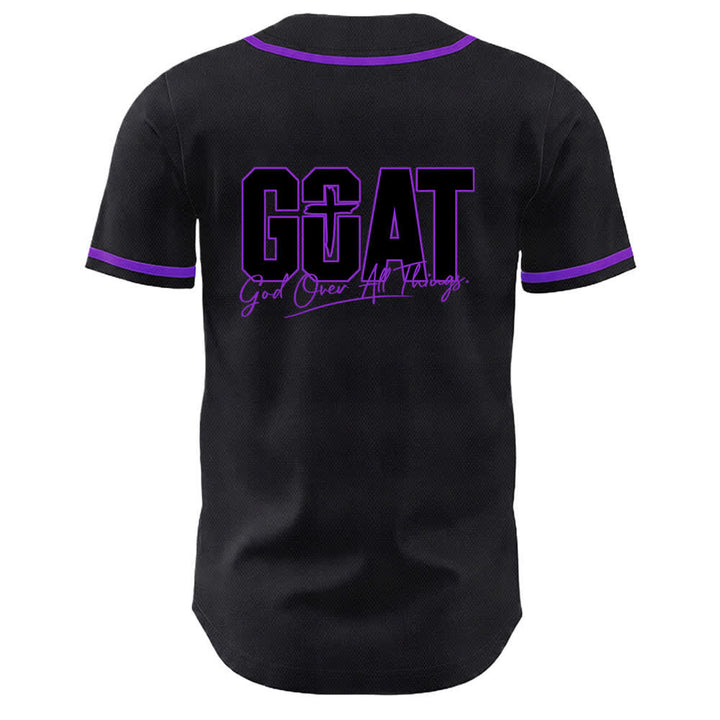 Camiseta de béisbol unisex con cruz simple de Christianartworkshop GOAT Dios sobre todas las cosas - image 19