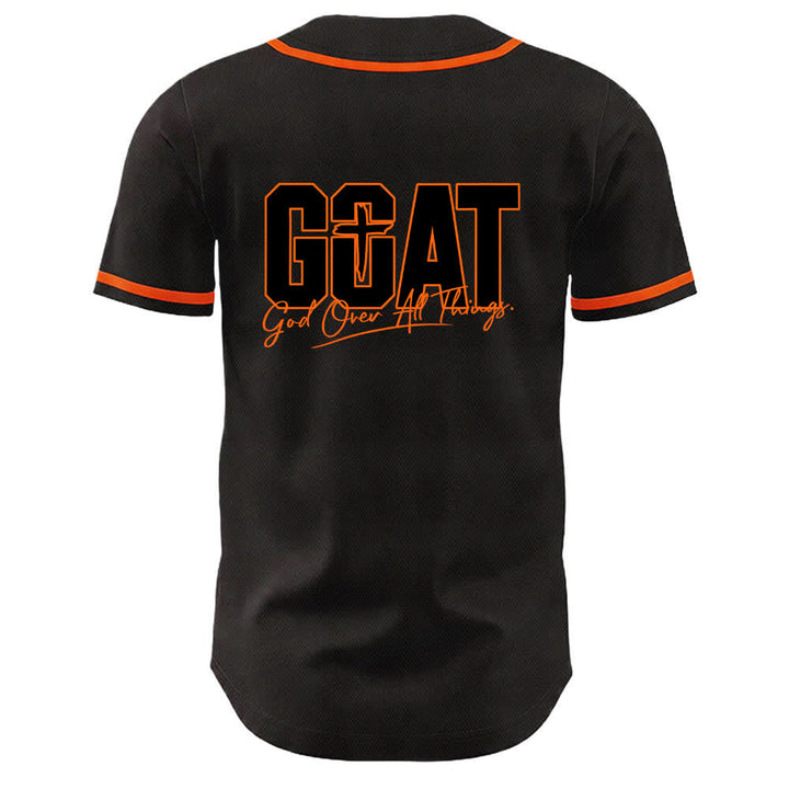 Camiseta de béisbol unisex con cruz simple de Christianartworkshop GOAT Dios sobre todas las cosas - image 10