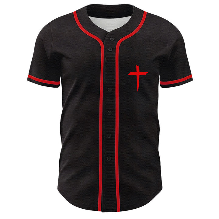 Camiseta de béisbol unisex con cruz simple de Christianartworkshop GOAT Dios sobre todas las cosas - image 8