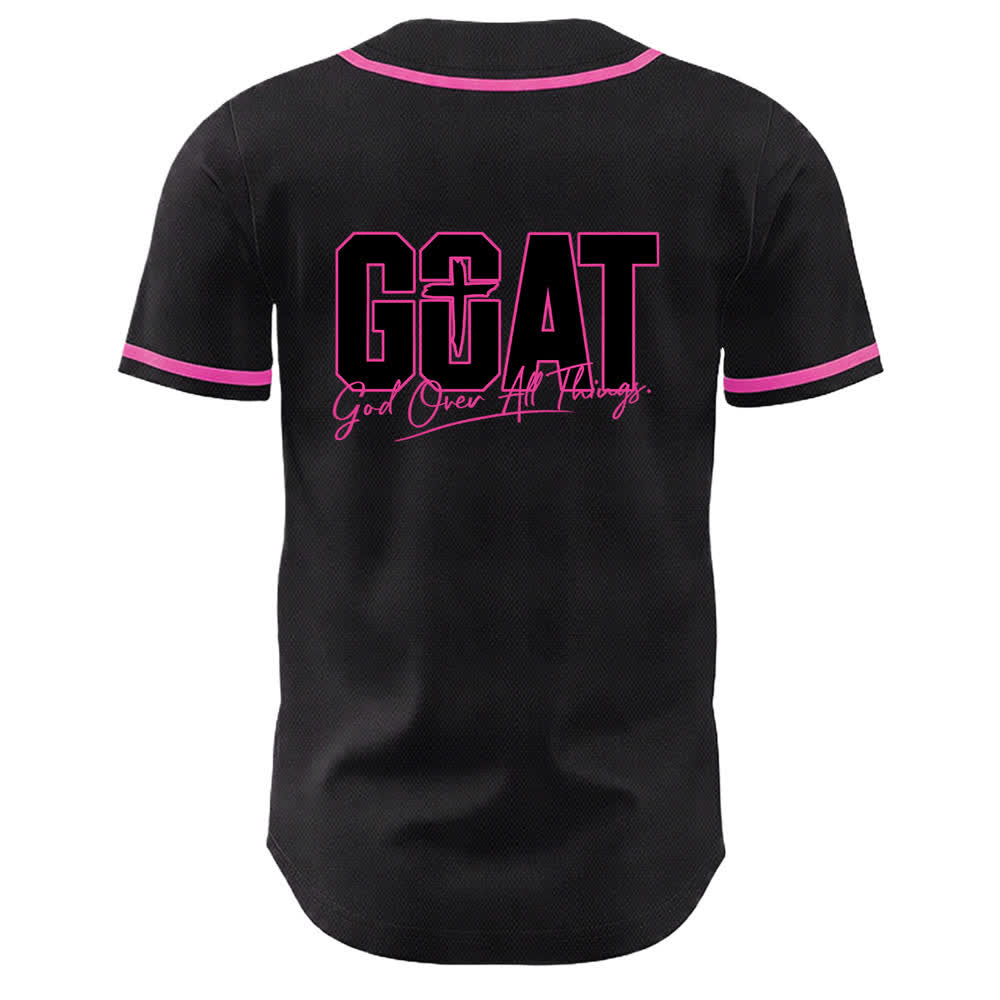 Christianartworkshop GOAT Dios sobre todas las cosas simple Cruz Camiseta de béisbol unisex - image 22