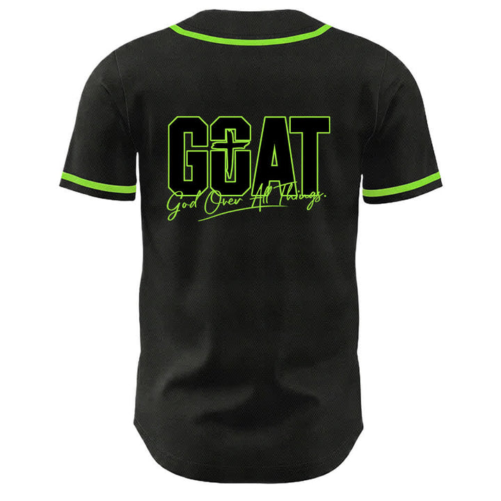Camiseta de béisbol unisex con cruz simple de Christianartworkshop GOAT Dios sobre todas las cosas - image 16