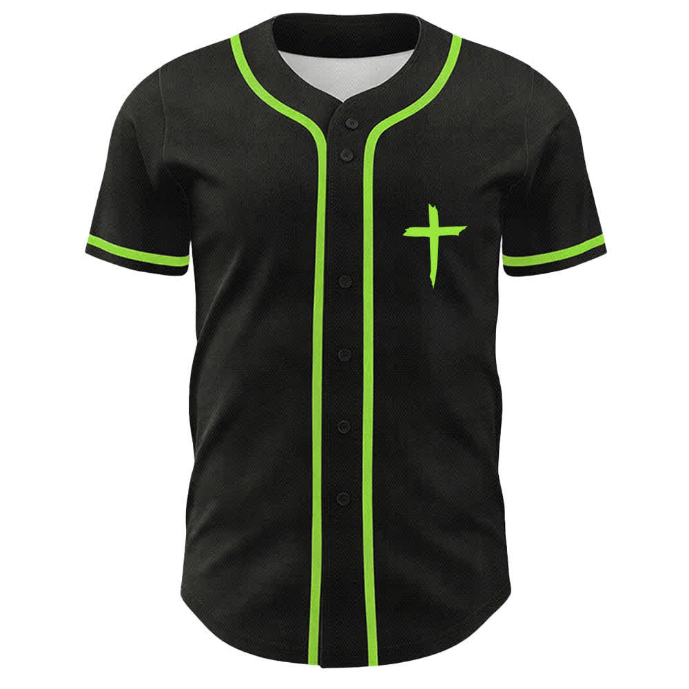 Camiseta de béisbol unisex con cruz simple de Christianartworkshop GOAT Dios sobre todas las cosas - image 17