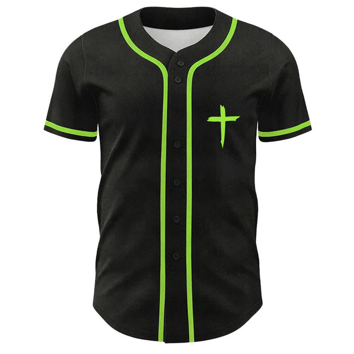 Camiseta de béisbol unisex con cruz simple de Christianartworkshop GOAT Dios sobre todas las cosas - image 17