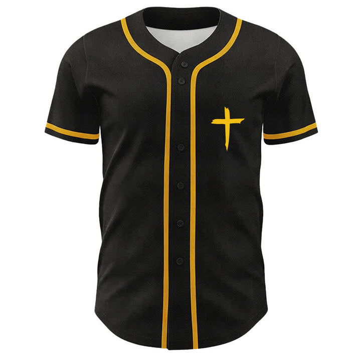 Camiseta de béisbol unisex con cruz simple de Christianartworkshop GOAT Dios sobre todas las cosas - image 2