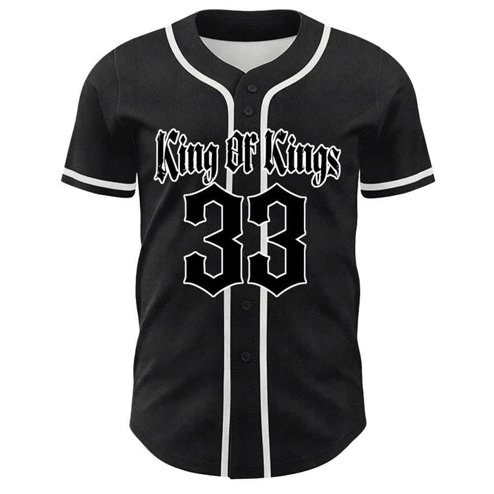 Camiseta de béisbol unisex de Christianartworkshop Rey de Reyes Número 33 Jesús Cargando la Cruz - image 4