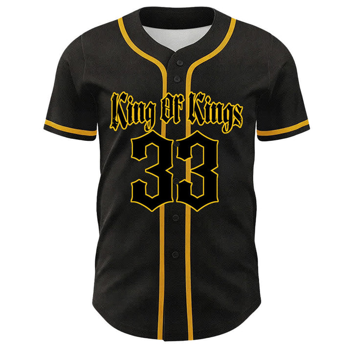Camiseta de béisbol unisex de Christianartworkshop Rey de Reyes Número 33 Jesús Cargando la Cruz - image 1