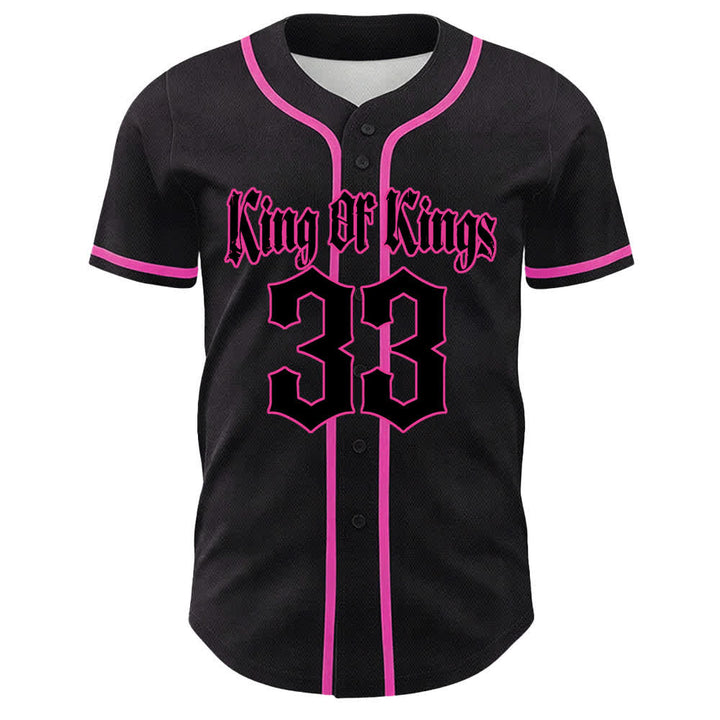 Camiseta de béisbol unisex de Christianartworkshop Rey de Reyes Número 33 Jesús Cargando la Cruz - Rosa - 5XL - image 21