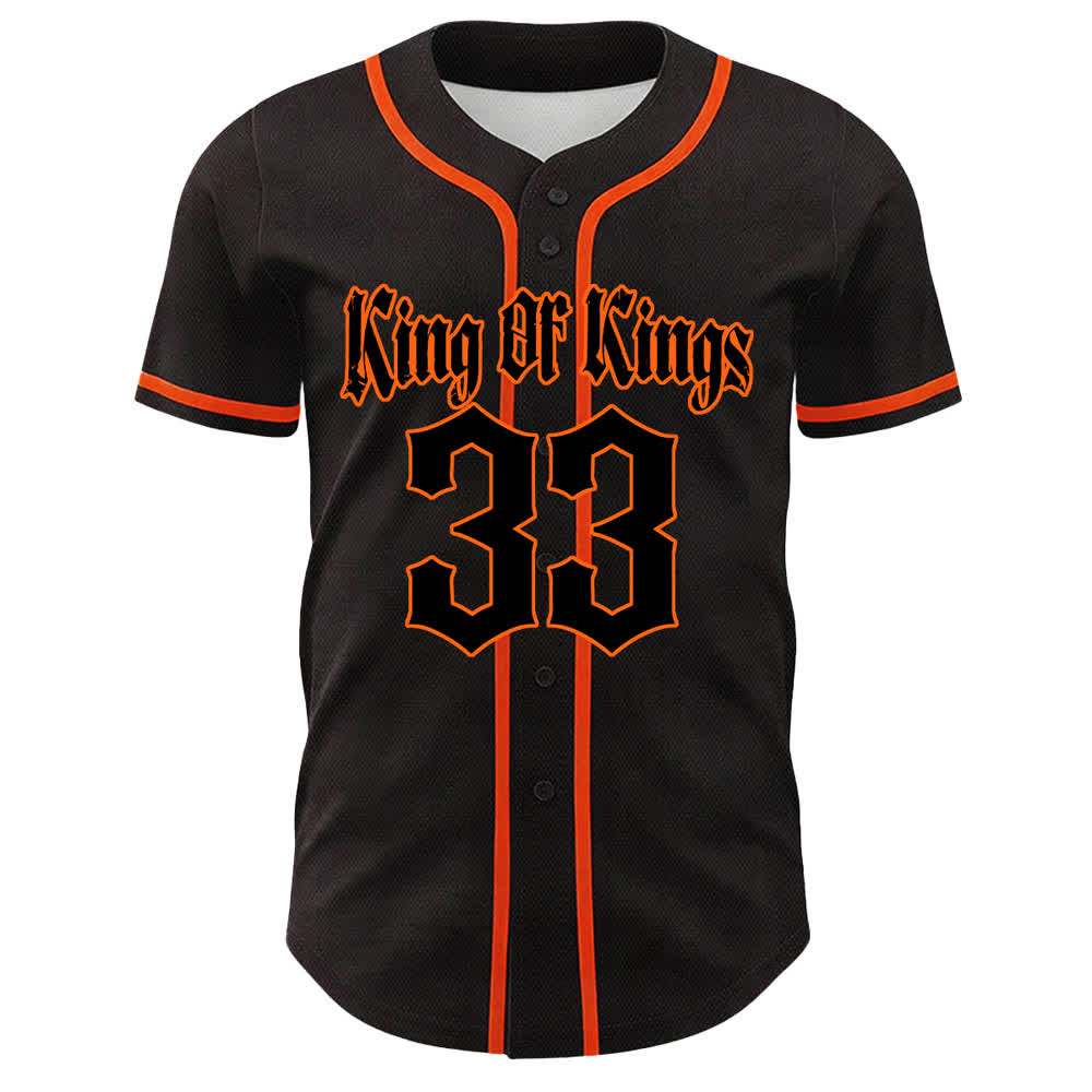 Camiseta de béisbol unisex de Christianartworkshop Rey de Reyes Número 33 Jesús Cargando la Cruz - image 10