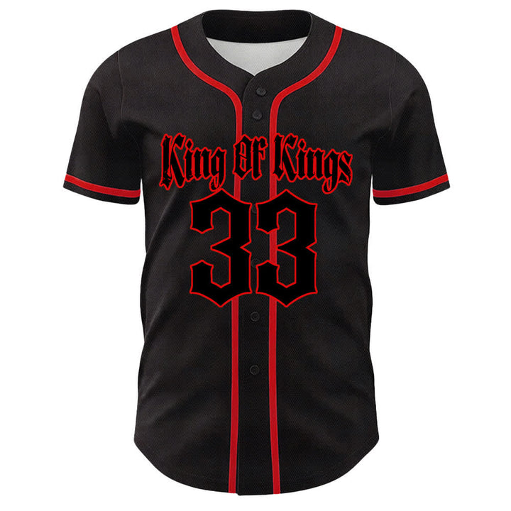 Camiseta de béisbol unisex de Christianartworkshop Rey de Reyes Número 33 Jesús Cargando la Cruz - image 7