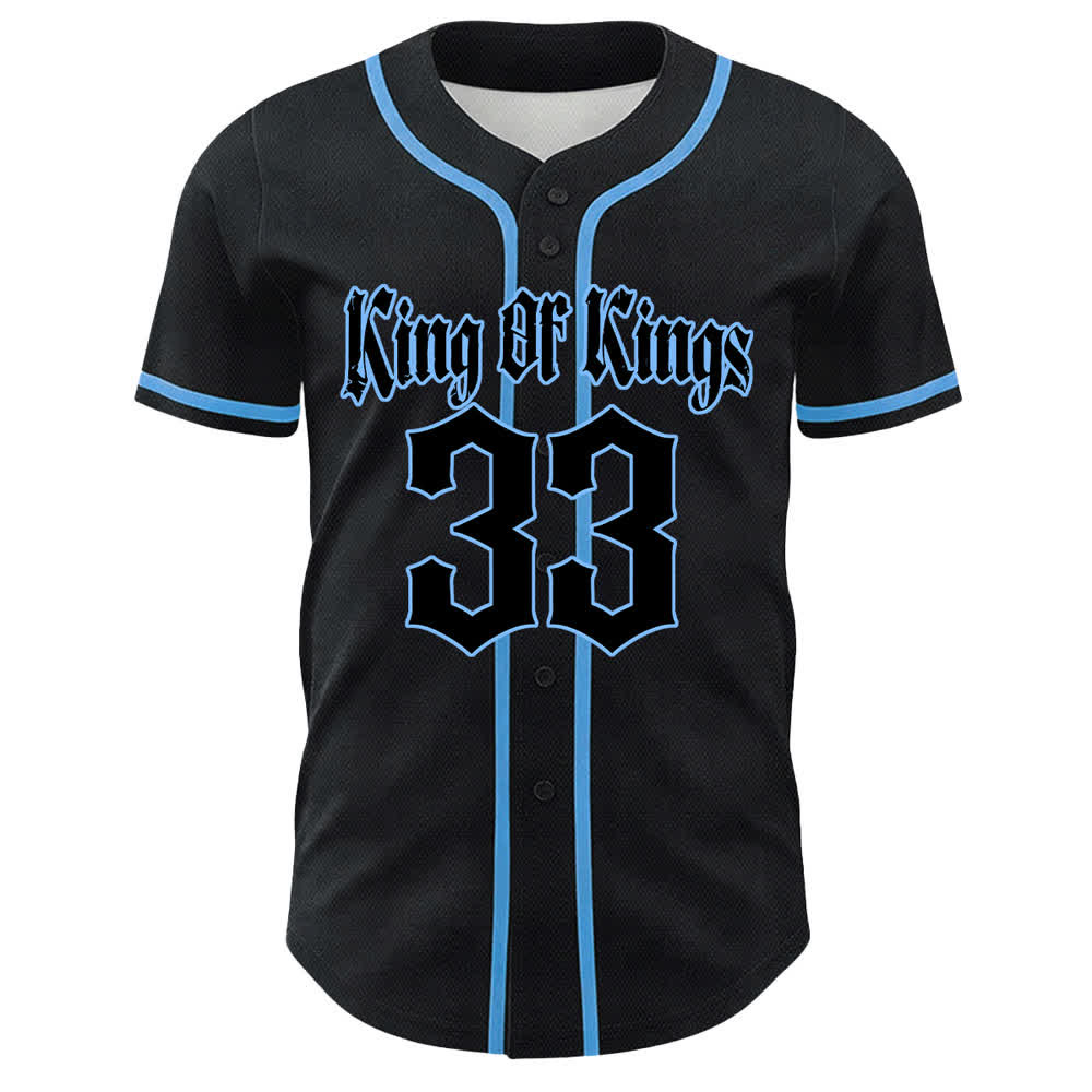 Camiseta de béisbol unisex de Christianartworkshop Rey de Reyes Número 33 Jesús Cargando la Cruz - image 13