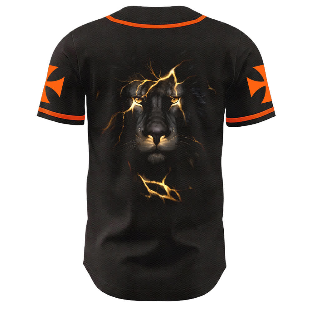Camiseta de béisbol unisex con la imagen del León de Judá de la serie "Jesus Highway To Heaven" de Christianartworkshop, hecha con un carruaje al cielo. - image 10