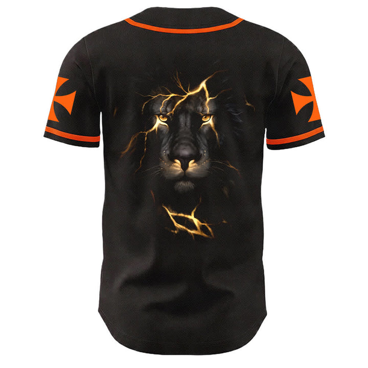 Camiseta de béisbol unisex con la imagen del León de Judá de la serie "Jesus Highway To Heaven" de Christianartworkshop, hecha con un carruaje al cielo. - image 10