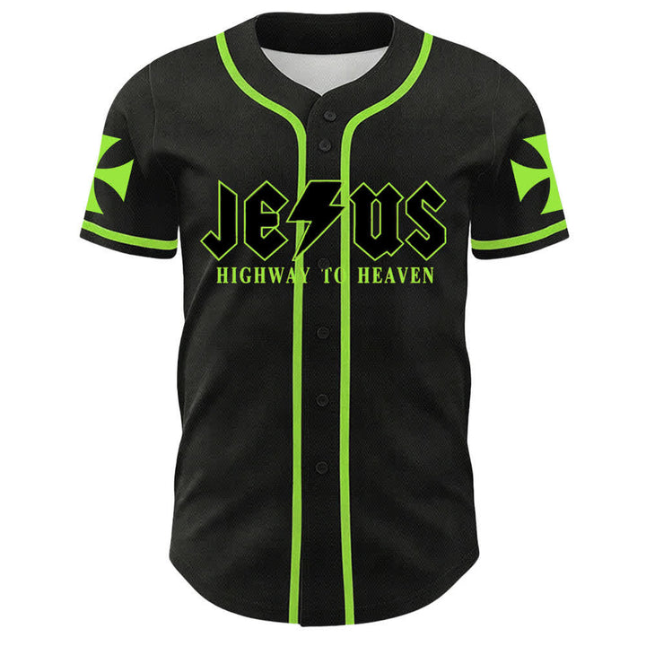 Camiseta de béisbol unisex con la imagen del León de Judá de la serie "Jesus Highway To Heaven" de Christianartworkshop, hecha con un carruaje al cielo. - image 17