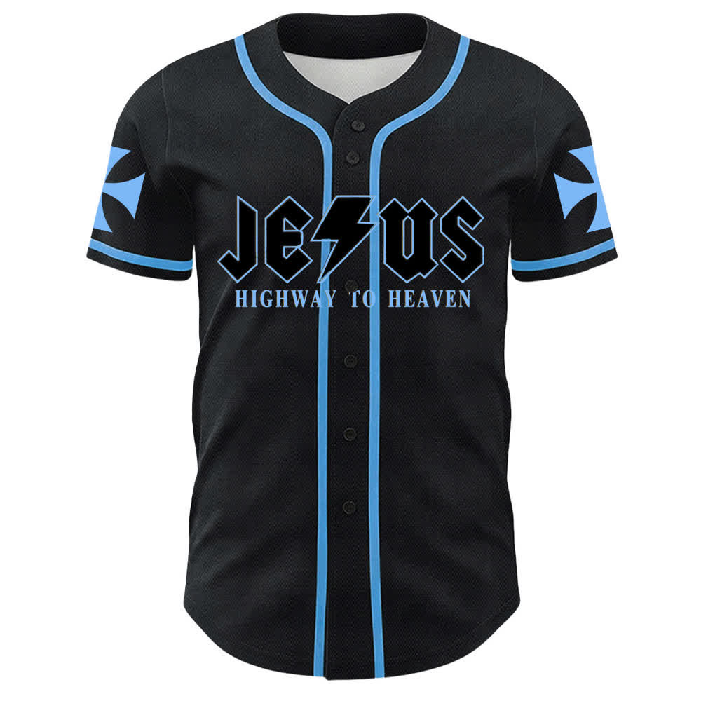 Camiseta de béisbol unisex con la imagen del León de Judá de la serie "Jesus Highway To Heaven" de Christianartworkshop, hecha con un carruaje al cielo. - image 14