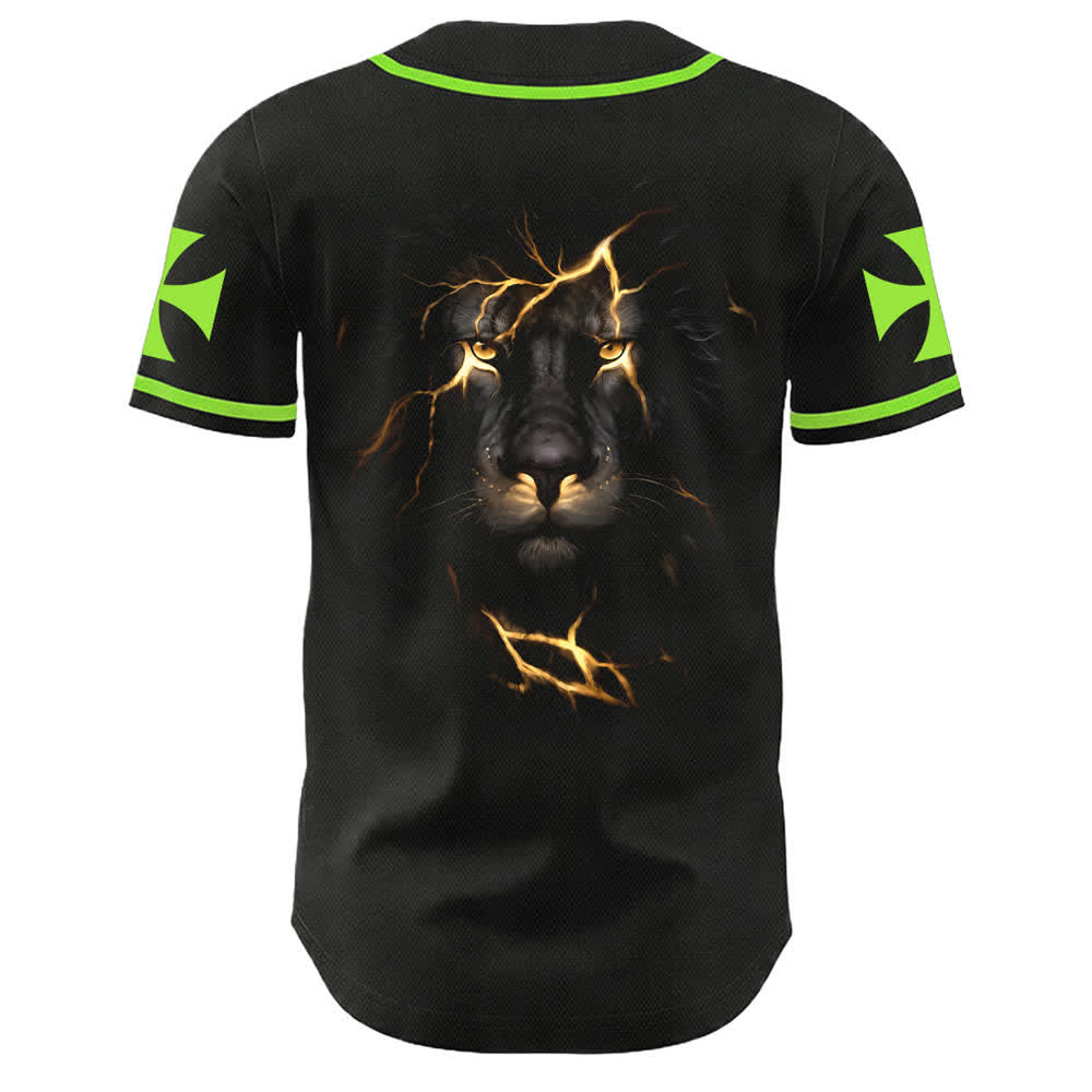 Camiseta de béisbol unisex con la imagen del León de Judá de la serie "Jesus Highway To Heaven" de Christianartworkshop, hecha con un carruaje al cielo. - image 16