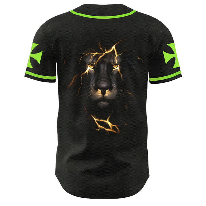 Camiseta de béisbol unisex con la imagen del León de Judá de la serie "Jesus Highway To Heaven" de Christianartworkshop, hecha con un carruaje al cielo. - image 16