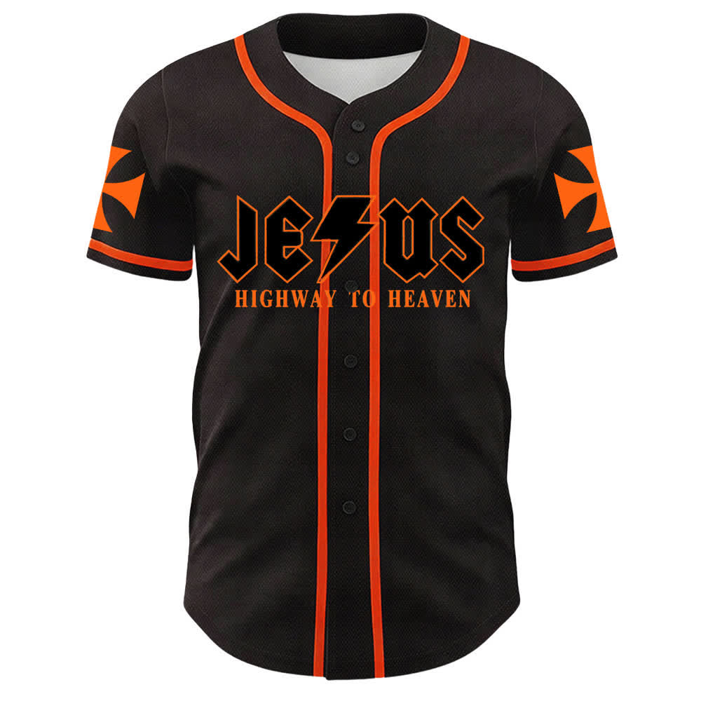Camiseta de béisbol unisex con la imagen del León de Judá de la serie "Jesus Highway To Heaven" de Christianartworkshop, hecha con un carruaje al cielo. - image 11