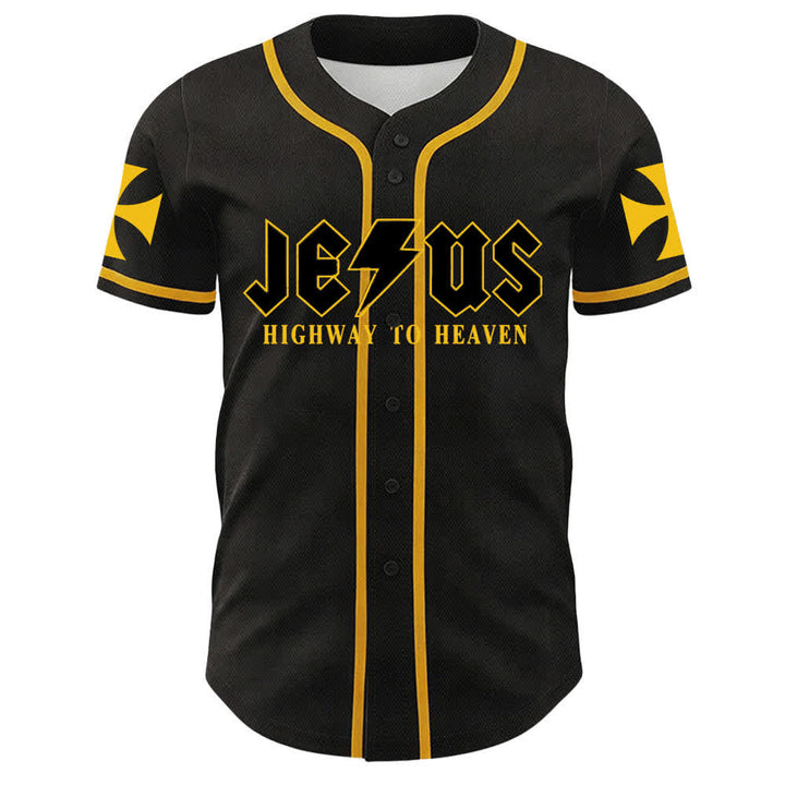 Camiseta de béisbol unisex con la imagen del León de Judá de la serie "Jesus Highway To Heaven" de Christianartworkshop, hecha con un carruaje al cielo. - image 2