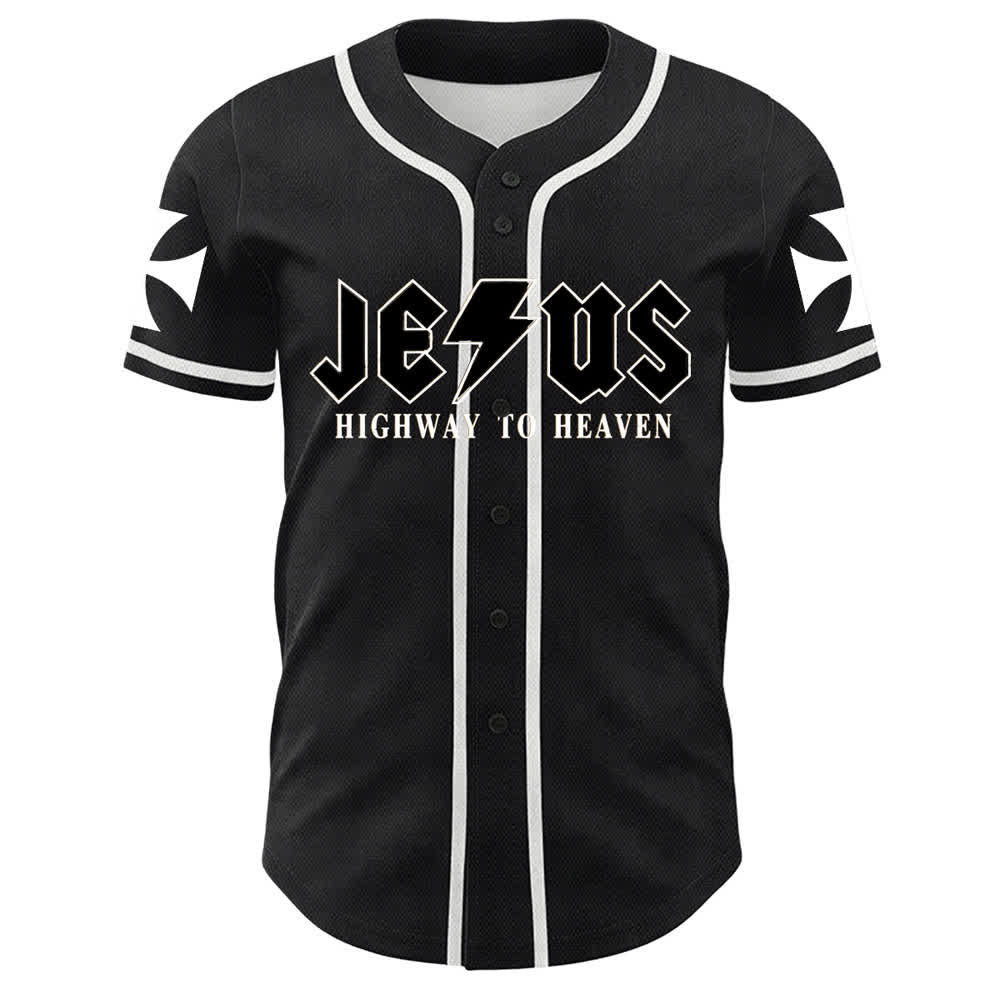 Camiseta de béisbol unisex con la imagen del León de Judá de la serie "Jesus Highway To Heaven" de Christianartworkshop, hecha con un carruaje al cielo. - image 5