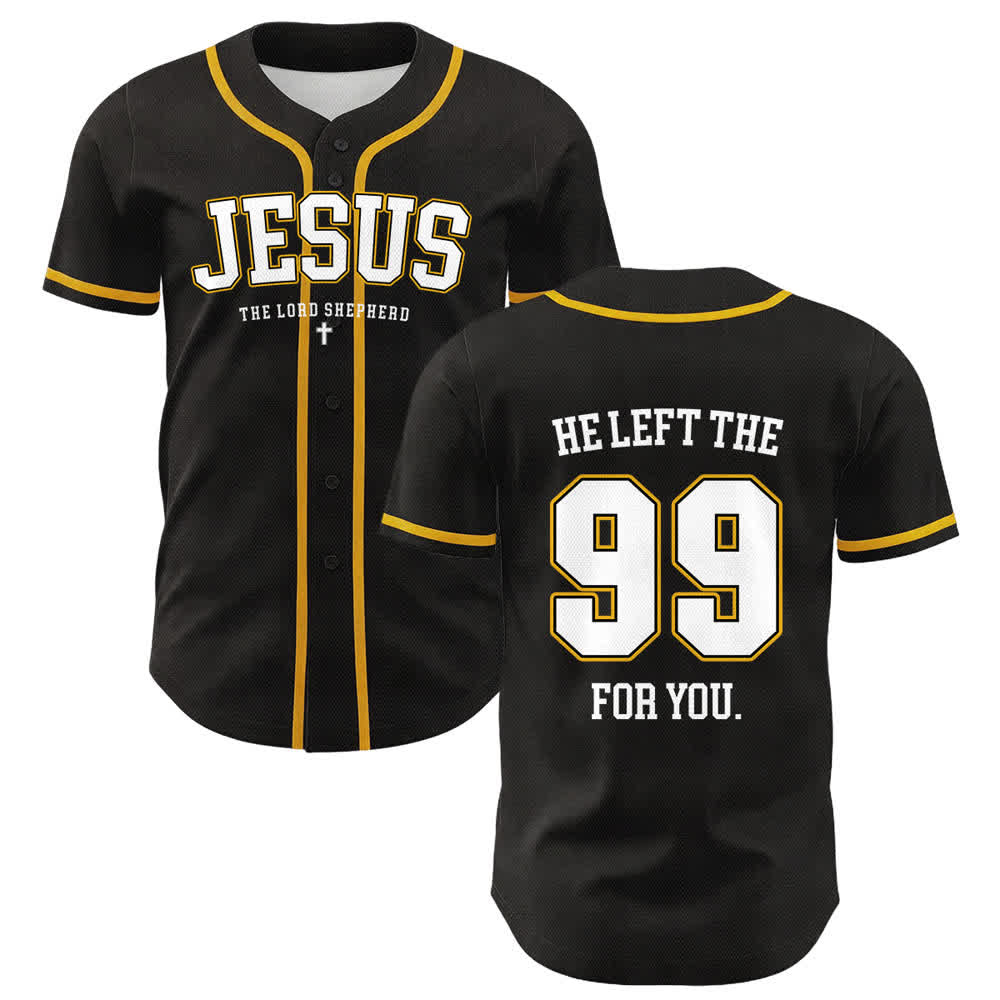 Camiseta de béisbol unisex con la frase "Jesús dejó los 99 para ti" de Christianartworkshop. - Amarillo - 5XL - image 0