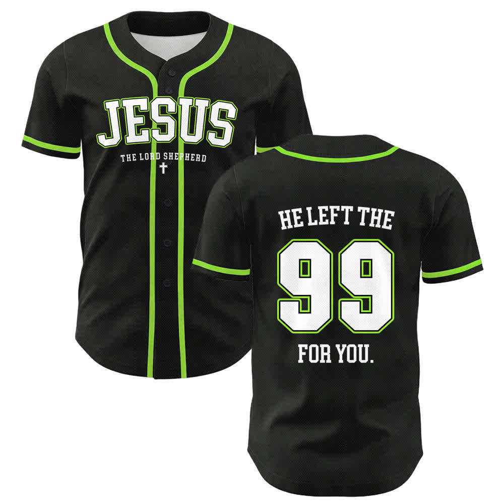 Camiseta de béisbol unisex con la frase "Jesús dejó los 99 para ti" de Christianartworkshop. - Verde claro - 5XL - image 18