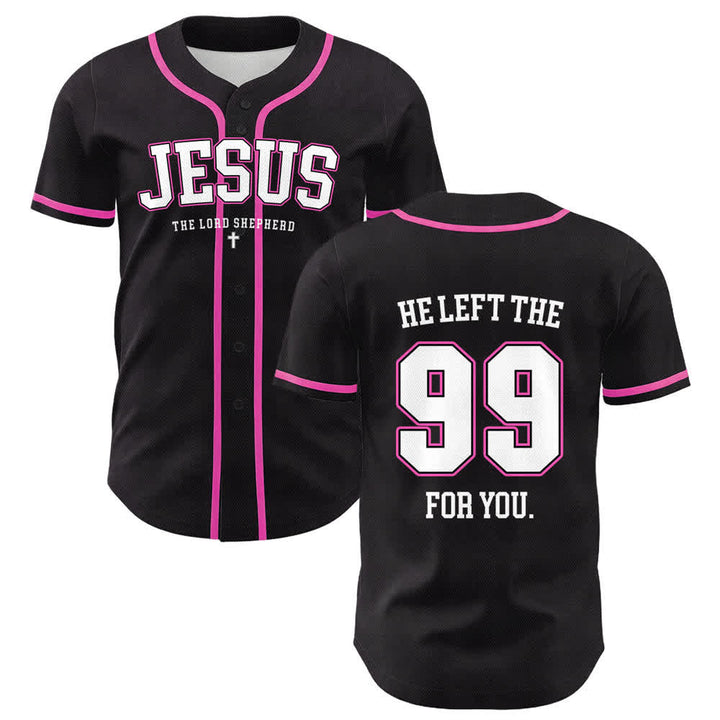 Camiseta de béisbol unisex con la frase "Jesús dejó los 99 para ti" de Christianartworkshop. - Rosa - 5XL - image 9