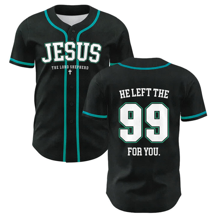 Camiseta de béisbol unisex con la frase "Jesús dejó los 99 para ti" de Christianartworkshop. - Verde oscuro - 5XL - image 24