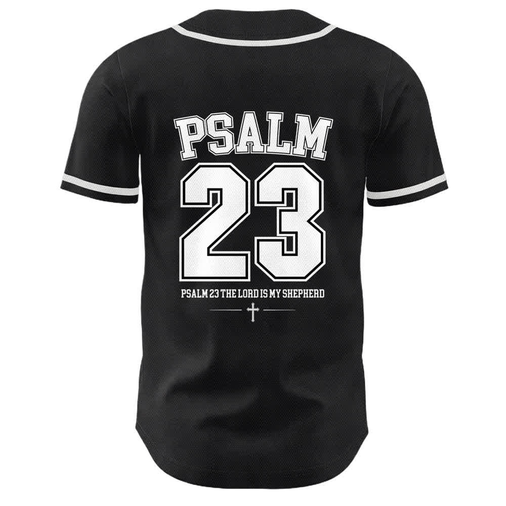 Camiseta de béisbol unisex de Christianartworkshop con el Salmo 23 de Jesús: El Señor es mi pastor. - image 7