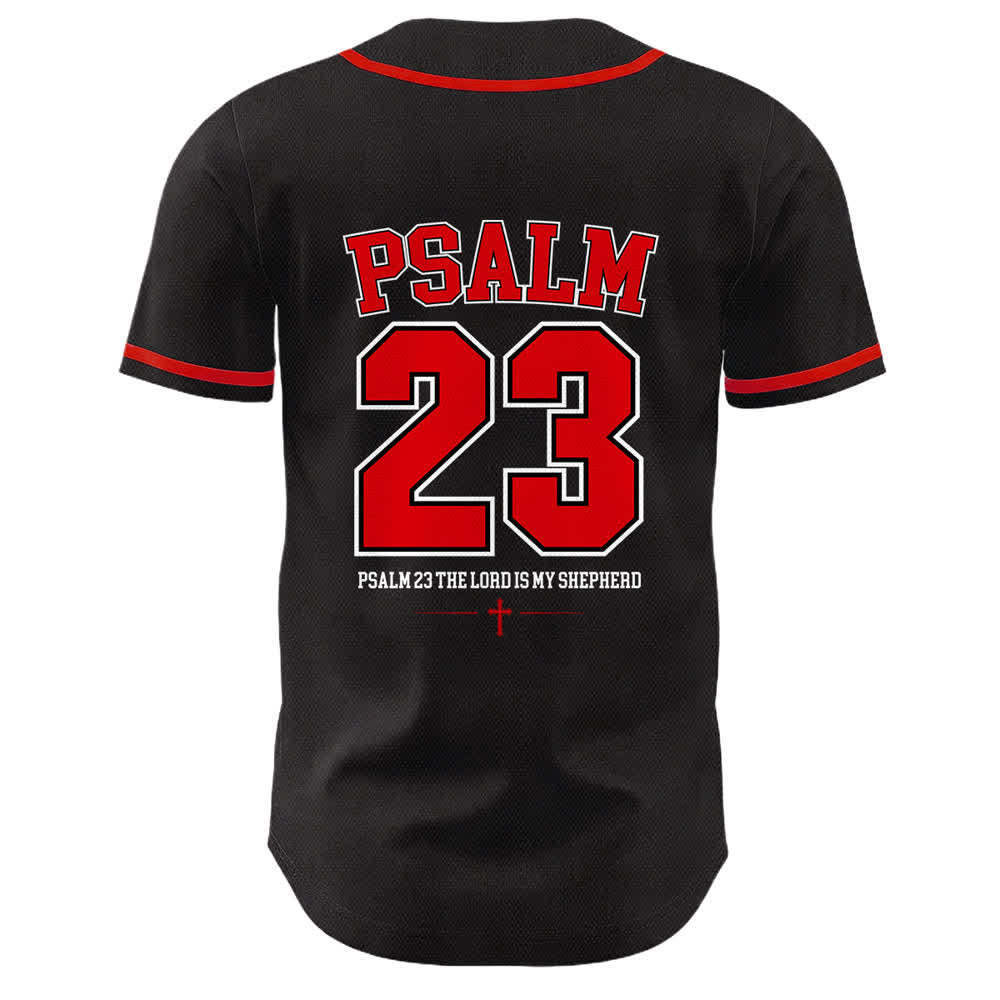 Camiseta de béisbol unisex de Christianartworkshop con el Salmo 23 de Jesús: El Señor es mi pastor. - image 13