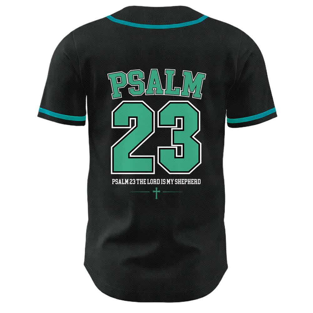 Camiseta de béisbol unisex de Christianartworkshop con el Salmo 23 de Jesús: El Señor es mi pastor. - image 25
