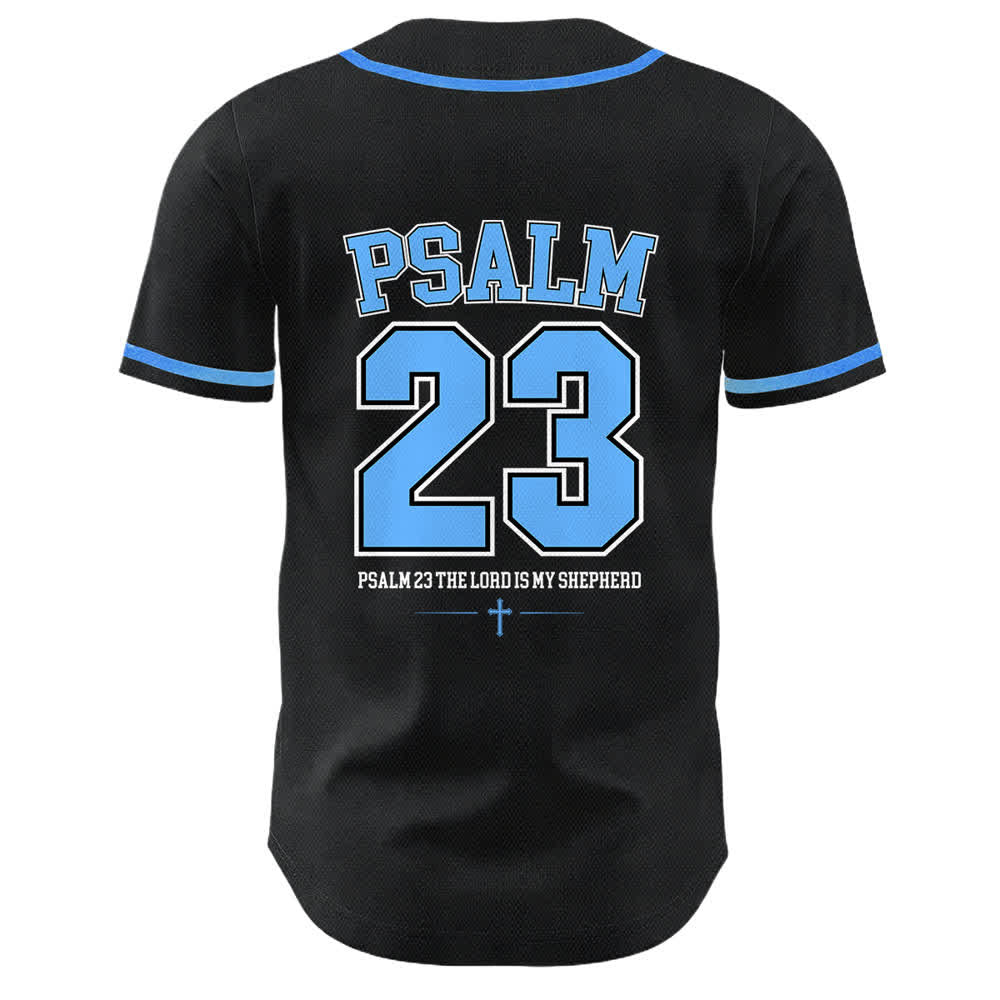 Camiseta de béisbol unisex de Christianartworkshop con el Salmo 23 de Jesús: El Señor es mi pastor. - image 4