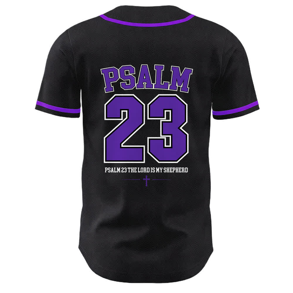 Camiseta de béisbol unisex de Christianartworkshop con el Salmo 23 de Jesús: El Señor es mi pastor. - image 22