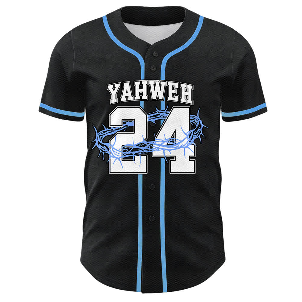 Christianartworkshop Camiseta de béisbol unisex Yahweh 24 Rey de Gloria Salmo 24 - image 1
